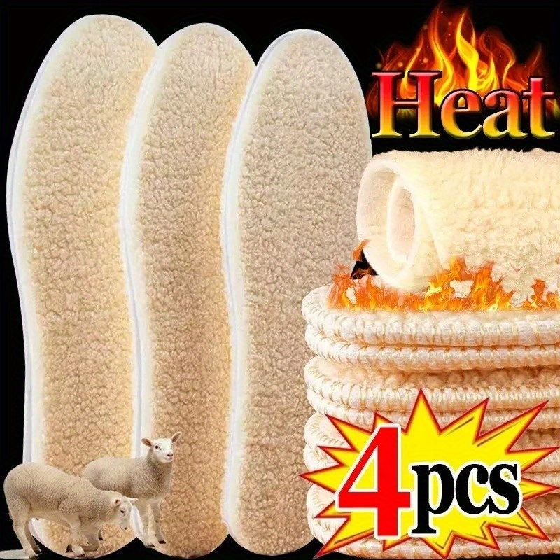 

4pcs Self-heating Fleece Insoles For - & Comfort, Winter Sports & Outdoor Activities