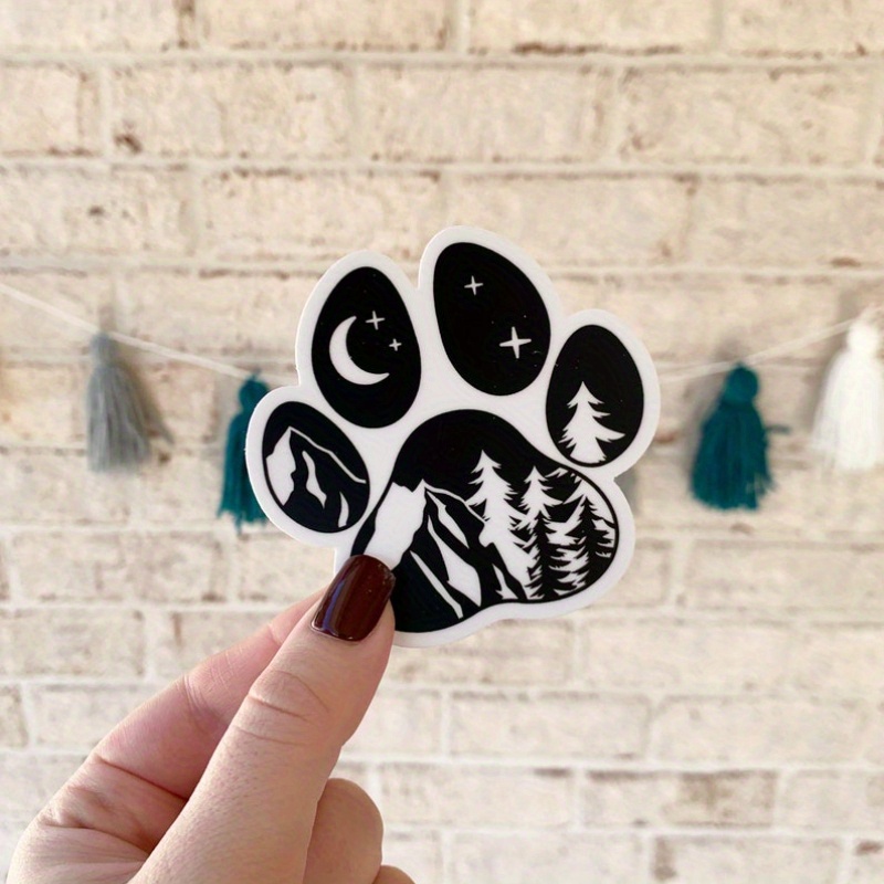 Dog Paw - , Reusable Decal For Laptops, , Skateboards & - For , , And Enthusiasts
