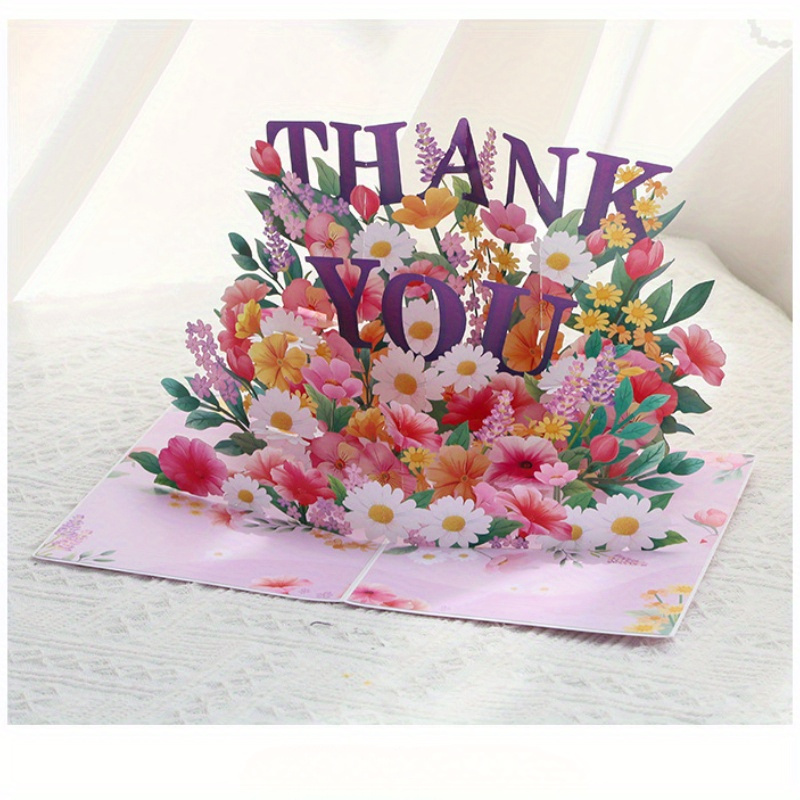 Image of 3d Pop-up Thank You Card - Versatile For , Mother's Day, Father's Day, Business Gratitude & Friendship Appreciation, Thanksgiving