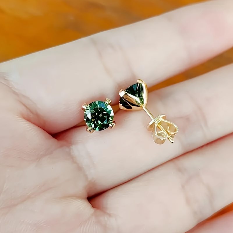

-2pc 1 / 2 / 4 / 6 Moissanite , S925 , Gold/ , , For Formal And
