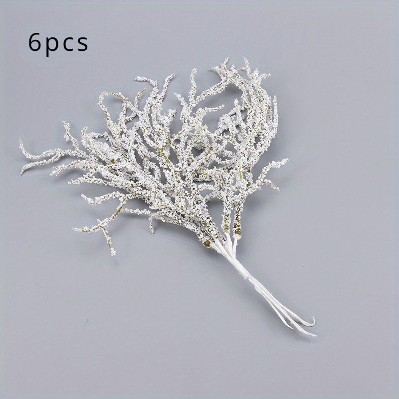 TEMU 6/12pcs Bundle 10.23inch Branch Simulation Flowers Artificial Plant Wedding Ornament Party Supply Christmas Decor