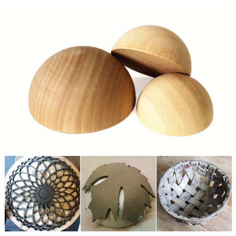 

Wooden Pottery Shaping Mold, Hemispherical/semi-, Uncharged, For Ceramic Crafting, Ideal For Ceramic Artists, Diy Enthusiasts, Art Students - Wood Material, Manual Use