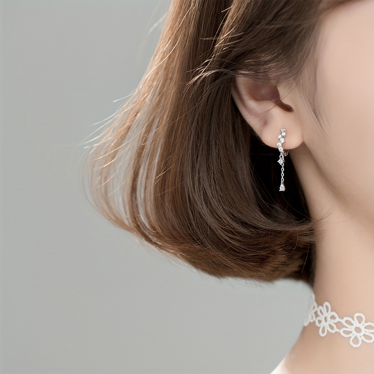 Women's 925 Sterling Silver Tassel Water Drop Earrings