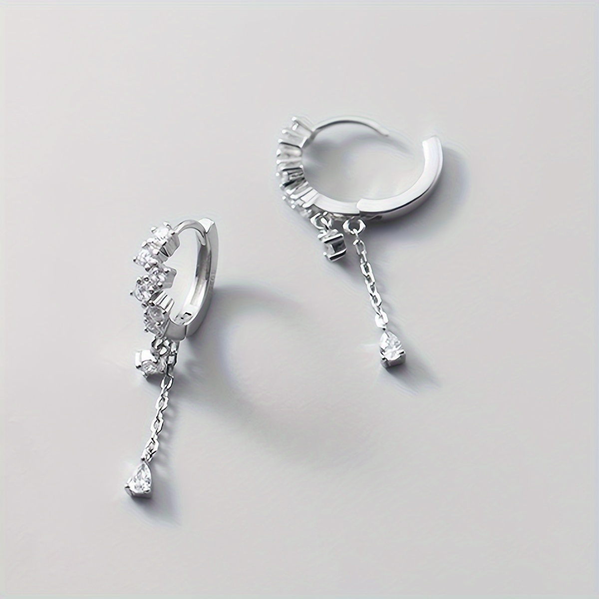 Women's 925 Sterling Silver Tassel Water Drop Earrings