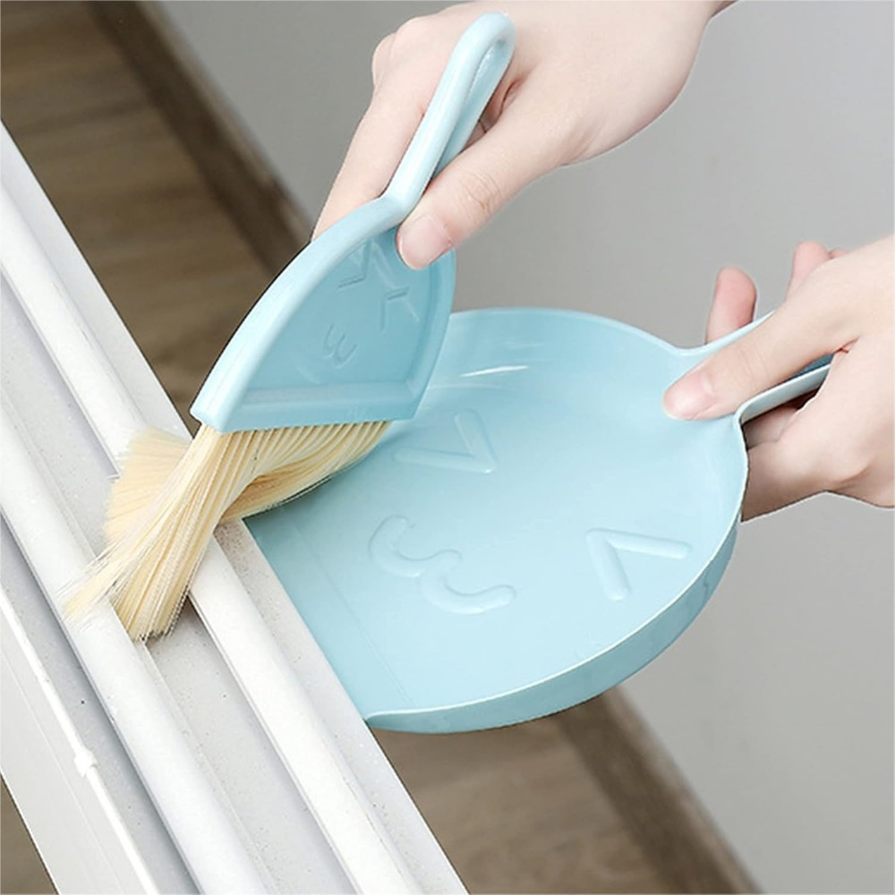 3 pack mini handheld broom and dustpan set with brush durable plastic bristles hangable design for home car kitchen table sofa keyboard multi scene cleaning tools Product details 6