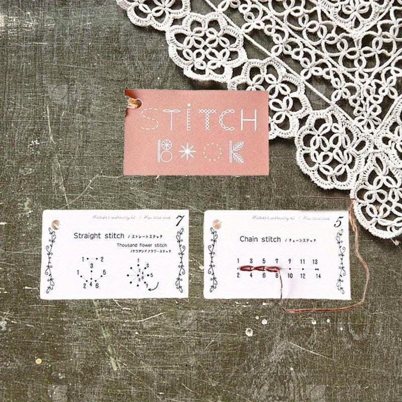 

1pc Mini Sewing Book Card - 15-page Paper Craft Guide For Beginners, Creative Diy Stitching Tutorial, Handmade Gift For Sewing Enthusiasts