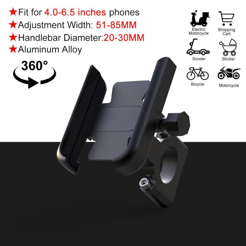 TEMU 360° Rotatable Aluminum Bike Phone Mount - Durable, Stable Motorcycle & Bicycle Holder With Enhanced Grip