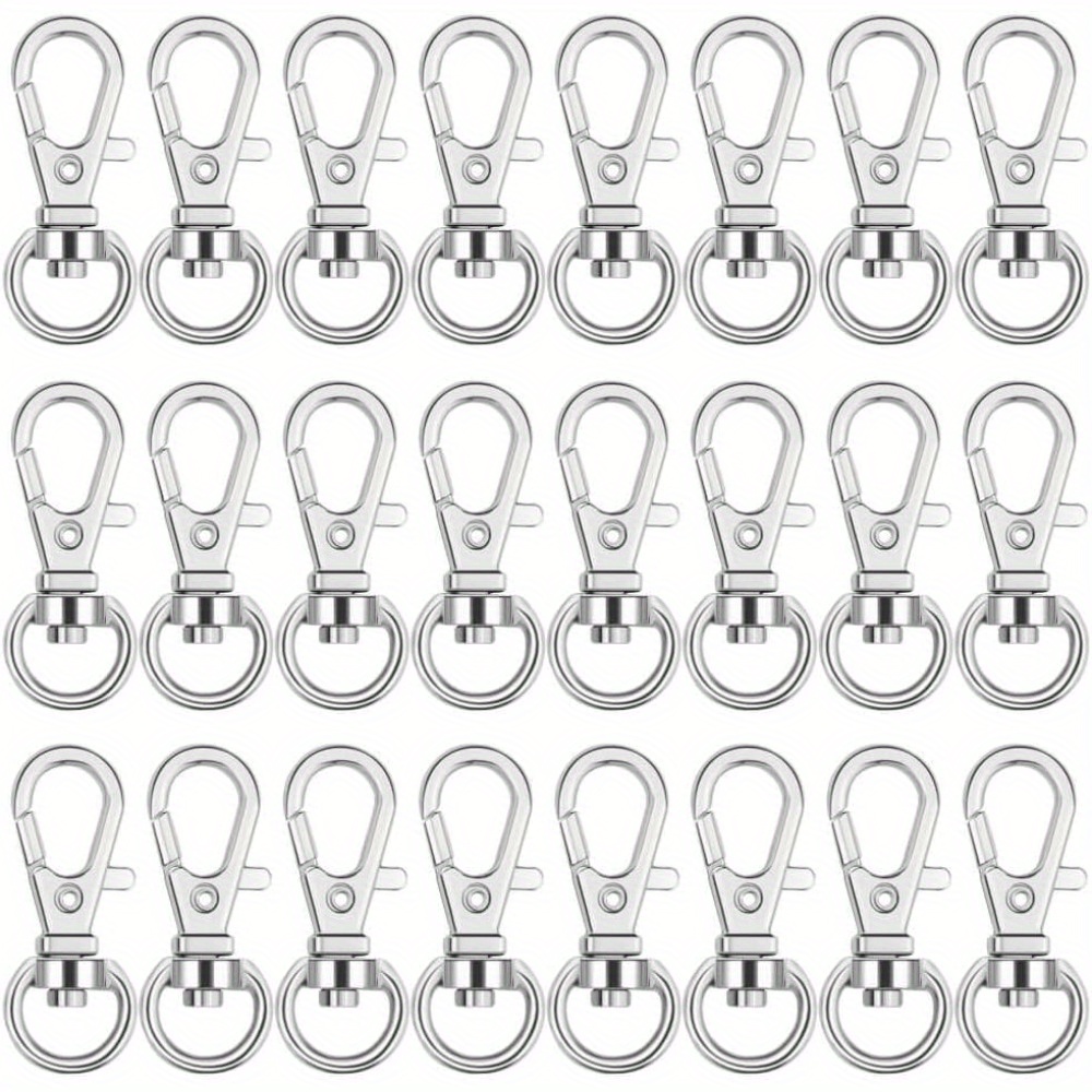 

20pcs Zinc Alloy Keychain Clips With Swivel Snap Hooks - 1.25" Lanyard & Key Ring Connectors For Crafting