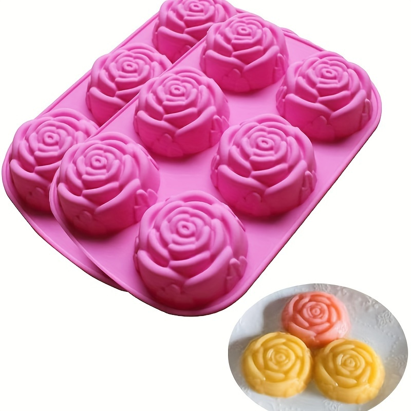 

6-cavity Silicone Cake Mold - 3d Baking Molds For Chocolate, Pudding, Diy Cake Decorating Tools, Wedding Occasion, Heat-resistant Kitchen Accessories