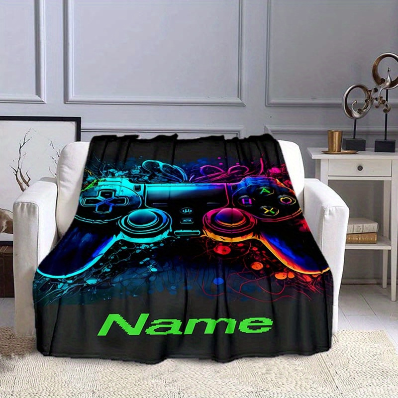 

Personalized Game Console Name Blanket - Soft, Warm & Customizable - , Camping & Travel - Unique Gift Idea-perfect Birthday Gift, Blanket, Gift