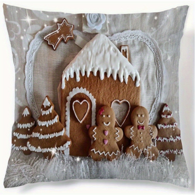 

Christmas Plush Pillow Cover - , Zip Closure, Hand Washable - Decor (pillow Not Included)