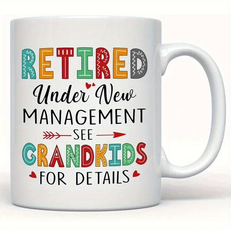 

1pc Retirement Gift Coffee Mug For Women, Retired Under , Funny Happy Retirement Gifts Christmas Day Gifts For Grandma, White 11oz Mug