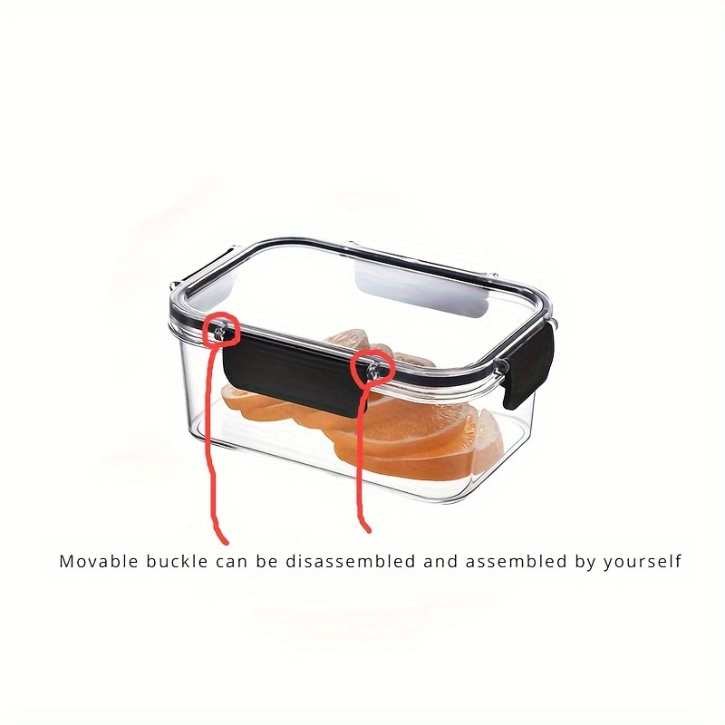 bpa free airtight food storage container with secure   lid transparent lightweight portable for     vegetables essential kitchen organizer details 6