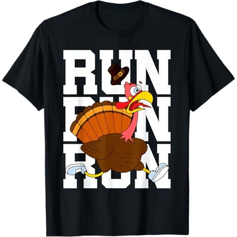 

Turkey Run Costume Thanksgiving Running Turkey , 100% Cotton, Thanksgiving Christmas Gifts For Men Women , S-xxxl, Black