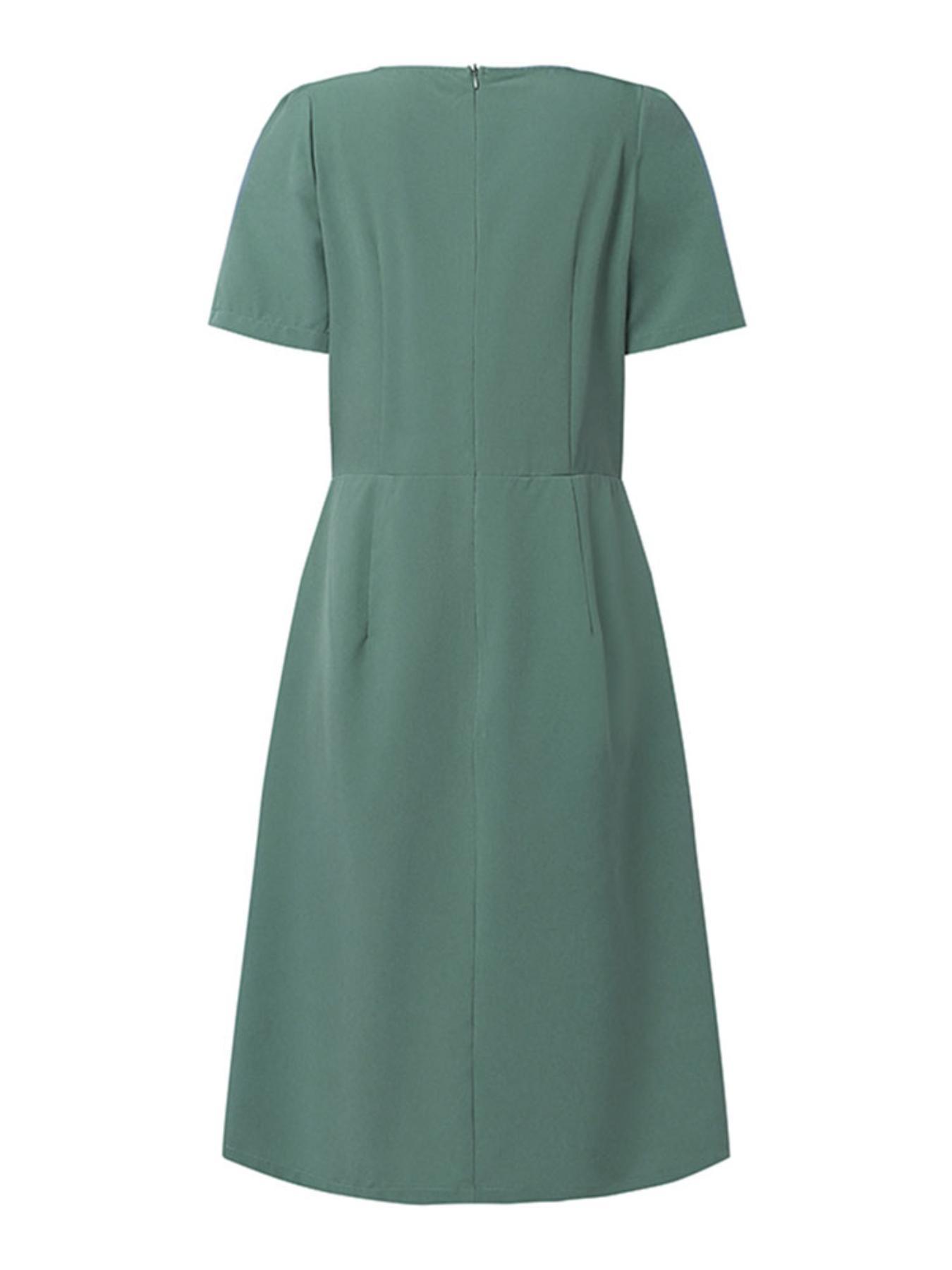 green korean dresses Chinese Style Spring/Autumn Clothes Green Qixiong Ruqun Dress main image 1