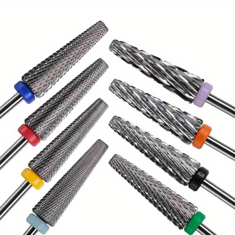 

24mm Super Long Carbide Nail Drill Bits, Electric Drill Accessories, Manicure Dead Skin Cuticle Milling Cutter, Unscented - Pack Of Multiple Sizes