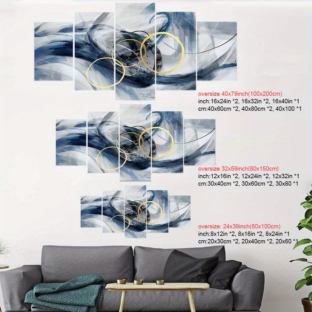 Quadro orologio astratto da parete con arte moderna
