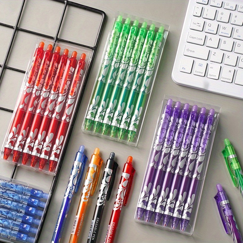 

6pcs Erasable Gel Pens - , Heat-erasable, Leak-proof Spring Red,
