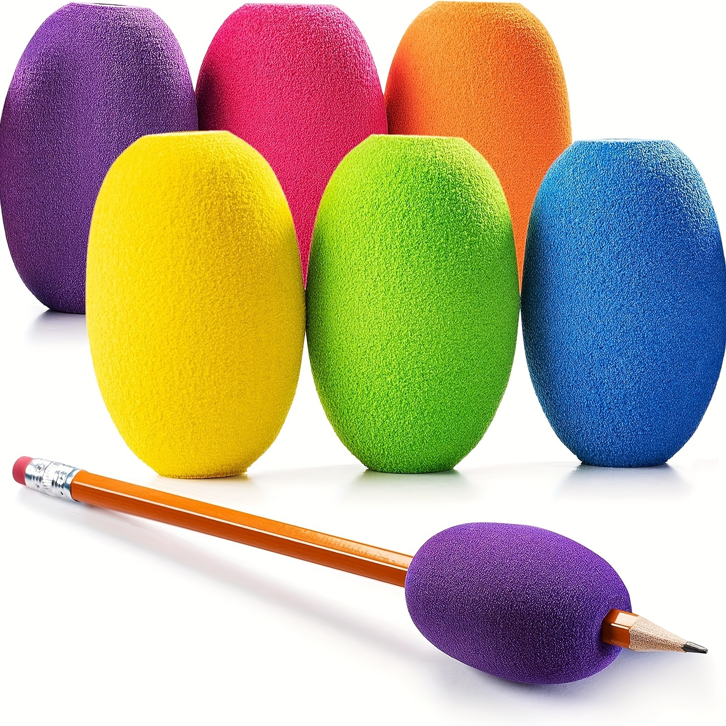 

Poignée Ergonomique en Mousse Souple en d'Œuf - Antidérapante, Résistante à la Transpiration pour une Écriture et une Peinture Fluides, Options Multicolores
