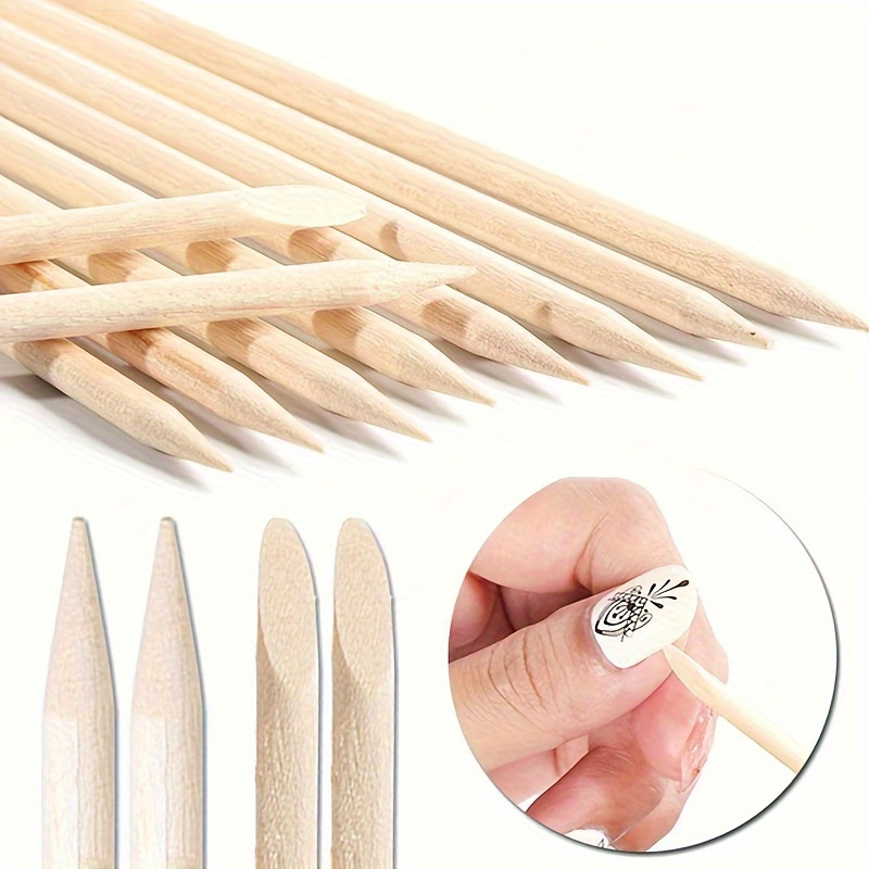 

bâtonnets de cuticules en bois d' naturel - Poussoirs à ongles multi- non parfumés pour et pédicures