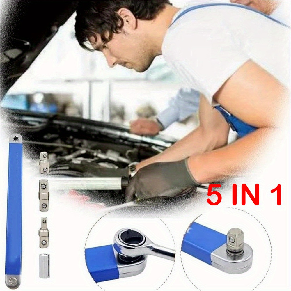 

Extension Wrench With Adapters For Auto Repair - Tight Reach Multi-functional Extension Wrench, Without Battery