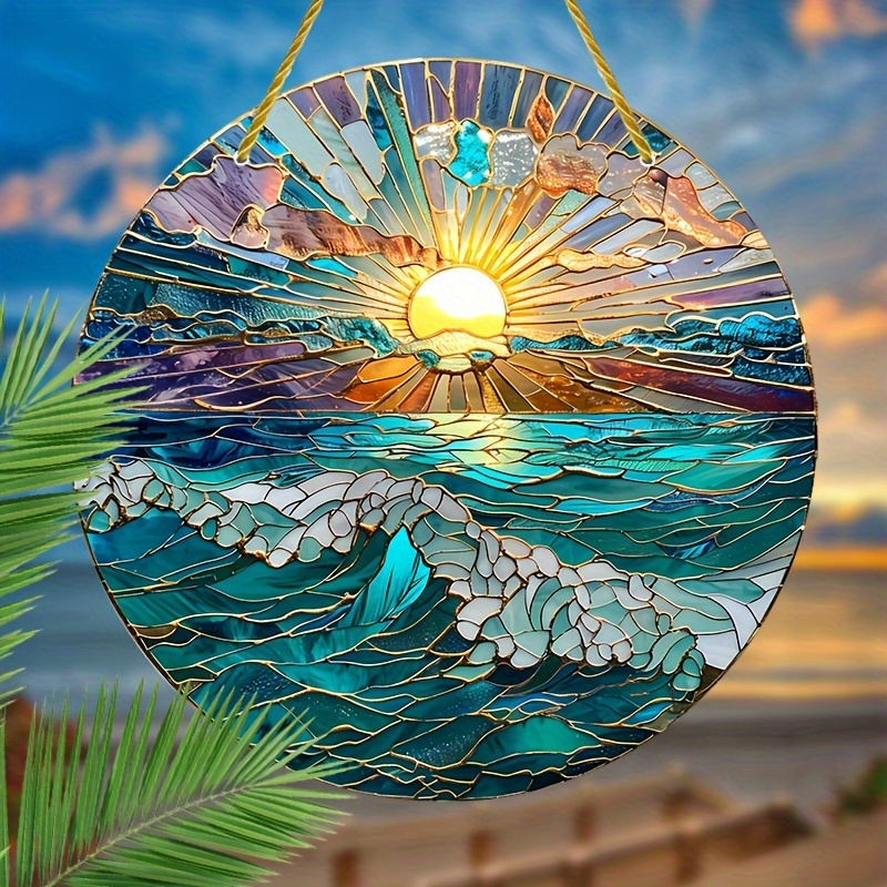 

Suncatcher - Acrylic Window Hanging For Beach And Coastal Decor, Garden And Scene Decoration, Ideal Indoor/ Outdoor Decoration, Unique Birthday Gift