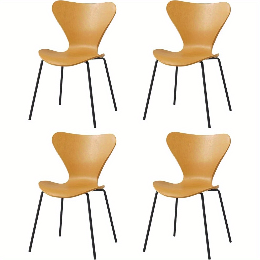 TEMU Dining Chair, Stacking Chairs, Scandinavian Furniture, Black Iron Legs, Polypropylene, Seats, Fashionable Chairs, Chairs, , Designer Chairs, ,