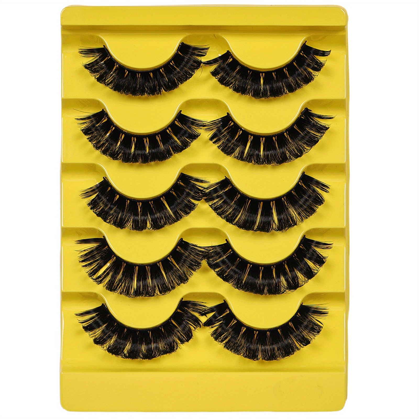 5 Pairs Dd Russian Strip Lashes Fluffy Volume False Eyelashes Dd Dramatic Messy Fake Lashes Make Up