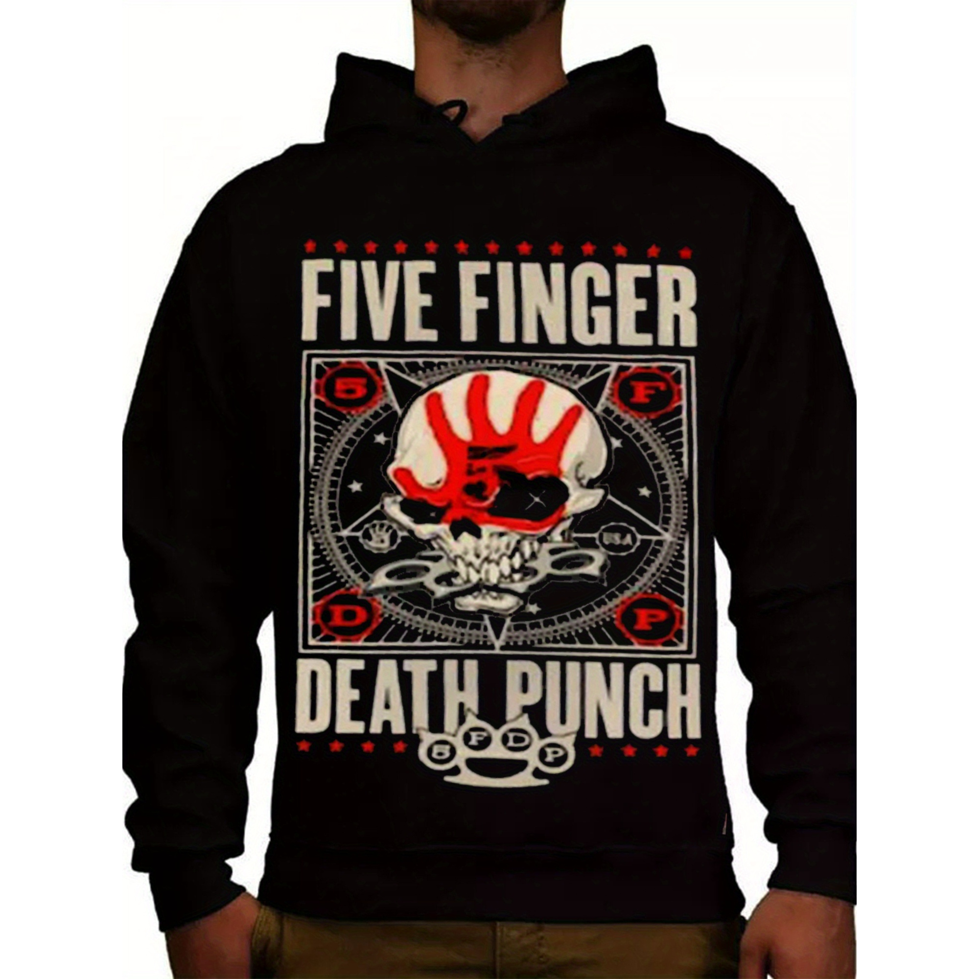 

Men's Printed Five-finger Dead Hoodie With Pockets, Casual Breathable Hood Text Sweatshirt, Fun Retro Streetwear Hoodie, Suitable For Autumn And Winter Wear, Made In Usa