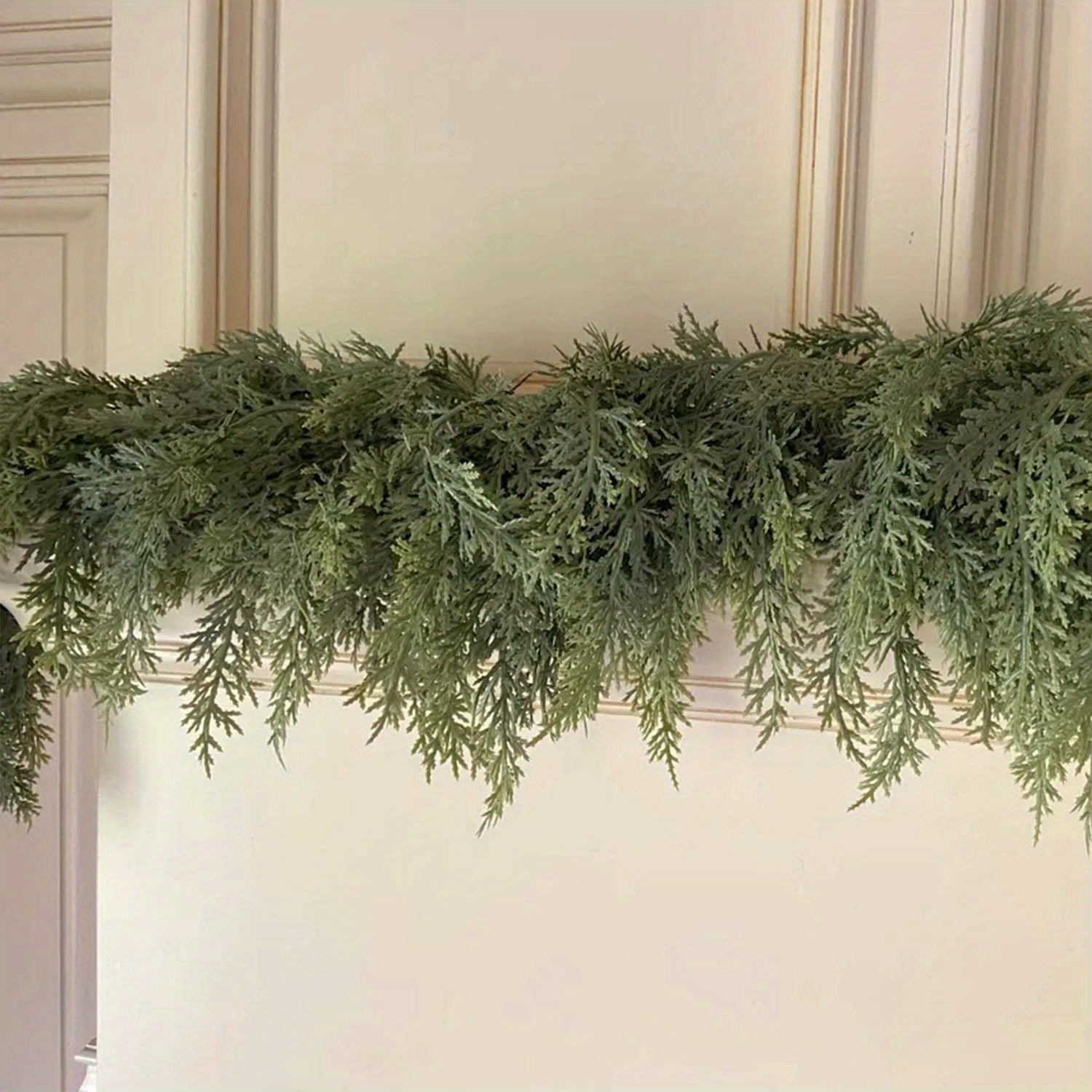 

6-foot Lifelike Pine Needle Garland, Artificial Greenery Wreath For Table Centerpiece, Decor, , Christmas Decoration - Pack Of 1