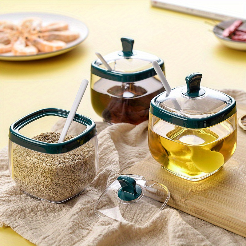 kitchen light luxury salt monosodium   seasoning box salt shaker seasoning combination set seasoning bottle can details 0