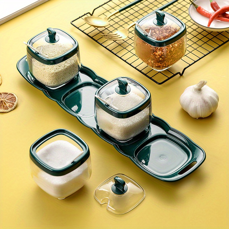 kitchen light luxury salt monosodium   seasoning box salt shaker seasoning combination set seasoning bottle can details 2