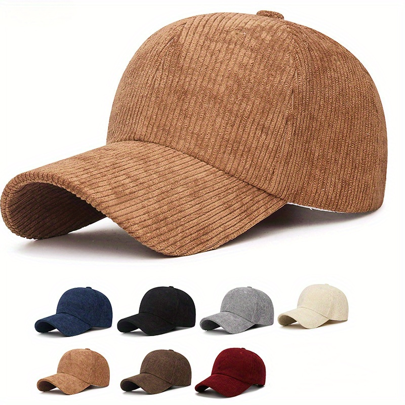 

[customer ] Corduroy Baseball Cap - Lightweight, For Teens & Adults, Thanksgiving Outdoor Activities, Black, Thanksgiving