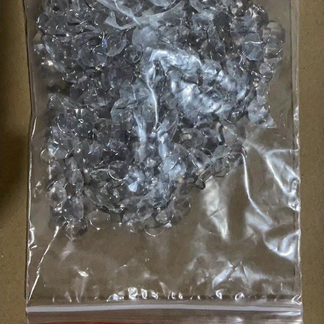 E-shop Exquisite Kristall Acryl Edelstein Perlen Girlande Kette - 16Ft lang, Hängend Klar, Funkelnde Deko für Weihnachten, Hochzeit, Party, Zuhause,