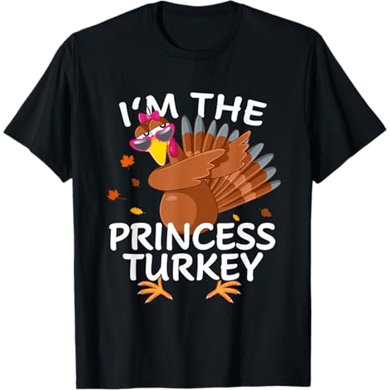 

Princess Turkey Matching Outfit Thanksgiving Pajamas , Thanksgiving Christmas Gifts For Men Women , S-xxxl, Black