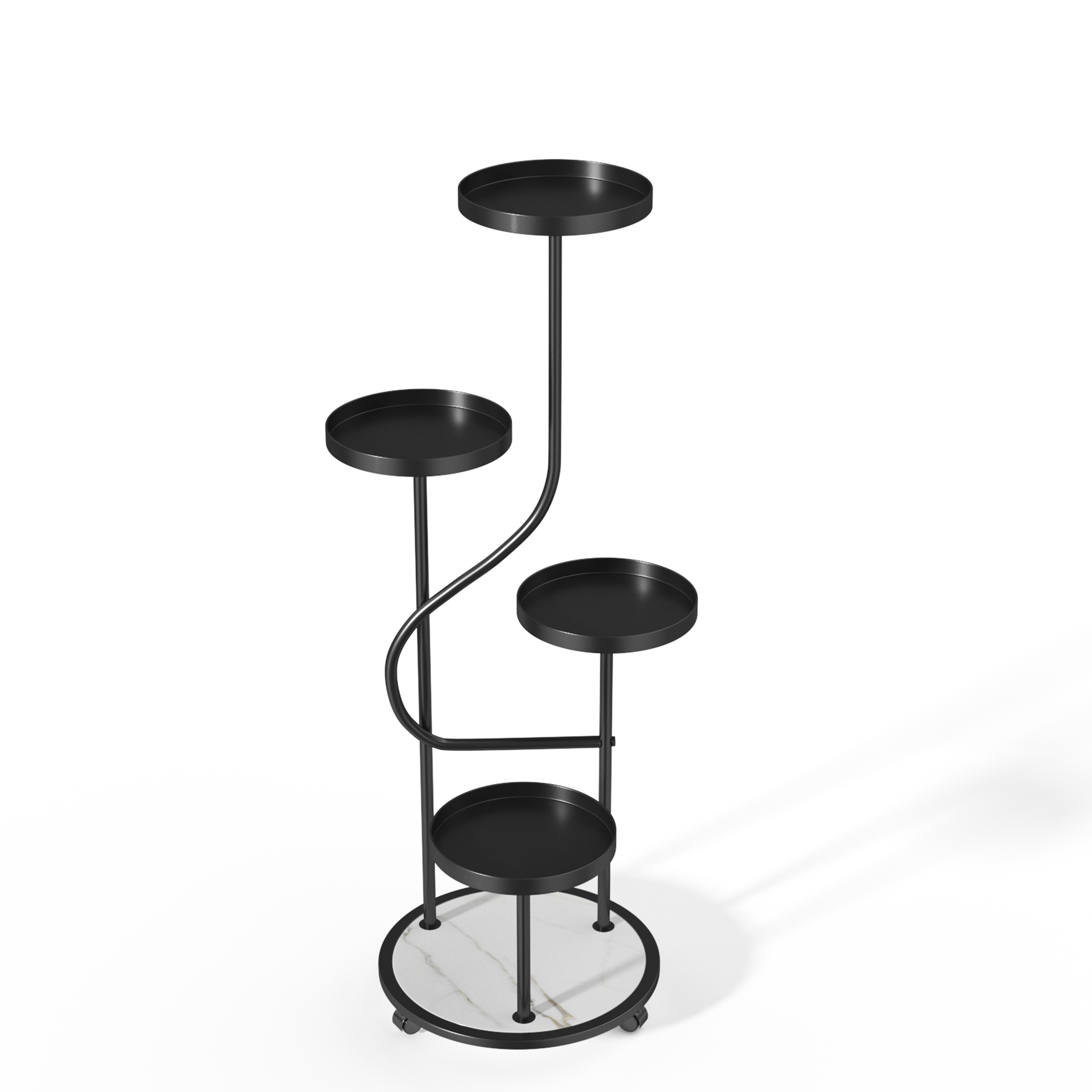 Supporto per Piante in Metallo a 4 strati, Pieghevole, Piedini regolabili, per Balcone, Giardino, Terrazza, 60 x 25 x 100 cm | Leroy Merlin