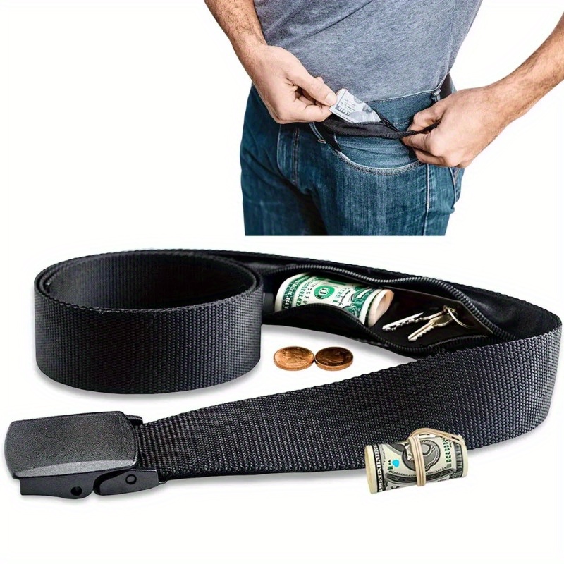 

Travel Cash Anti Theft Belt Waist Bag Women Portable Hidden Money Strap Belt Wallet Waist Pack Men Secret Hiding Belt 120cm