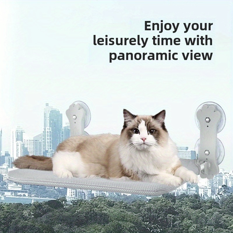 

Pet Cat Foldable Cat Hanging Strong Suction Cup Removable And Washable Mat Window Balcony