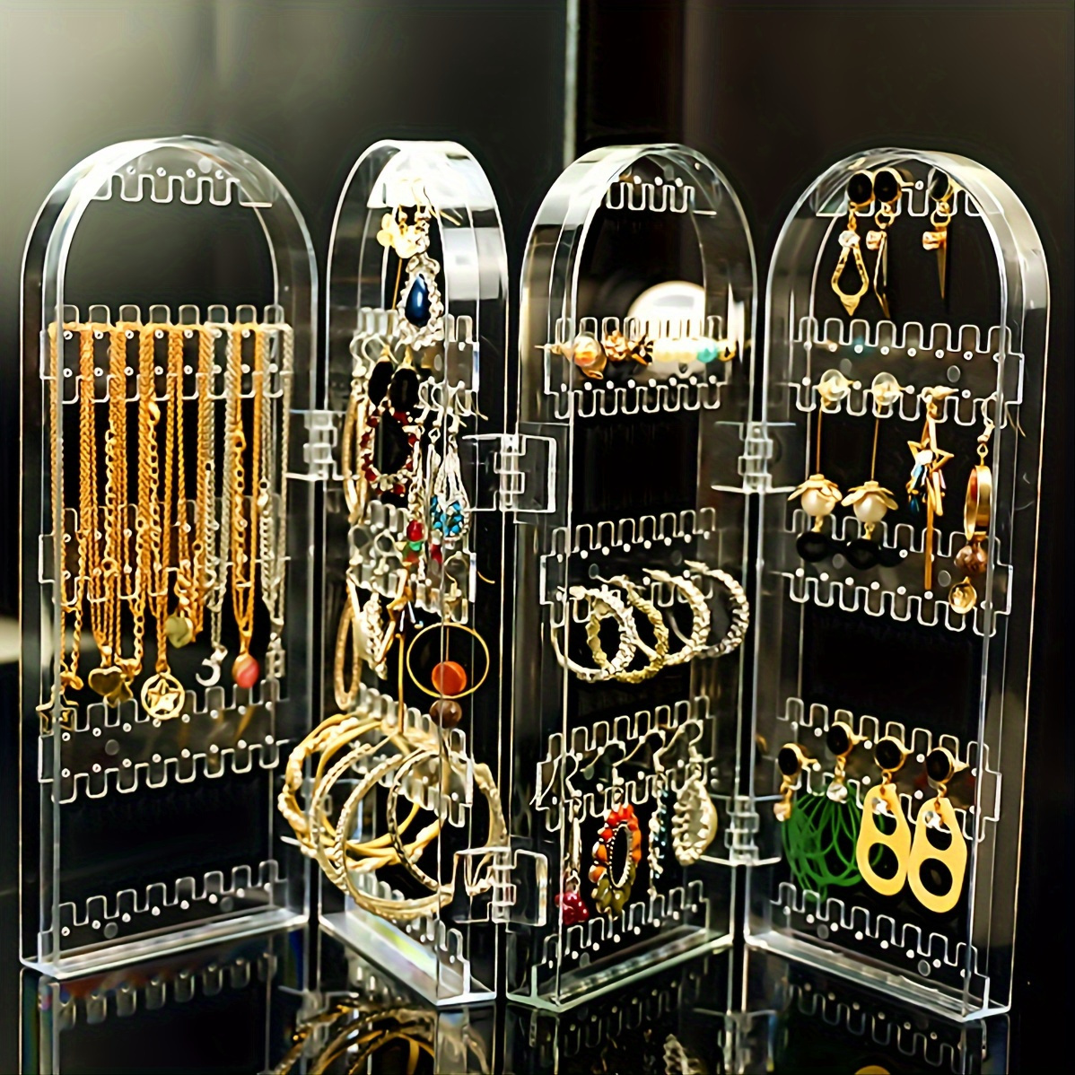 

1pc 240- Earring Organizer, Plastic Jewelry Display Stand For Small , Shops, Retailers - Storage Box