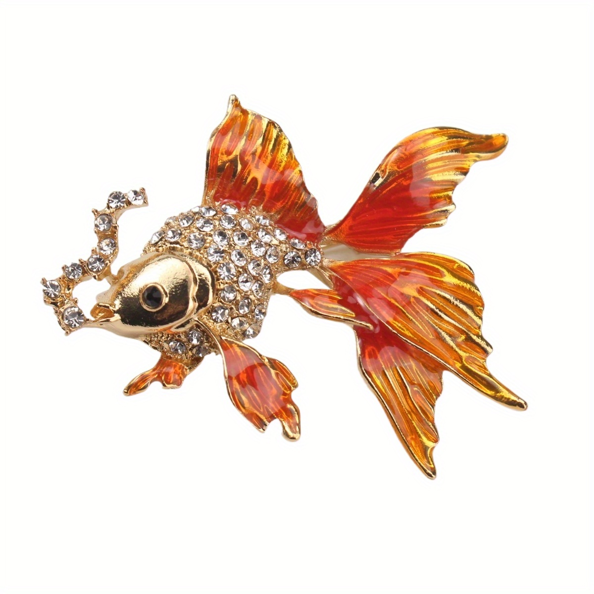 E-shop Hochwertige personalisierte Emaille-Goldfisch-Brosche, modisches Design, Cartoon-Fisch-Abzeichen, Schmuck, Party- Hochzeitsgeschenk