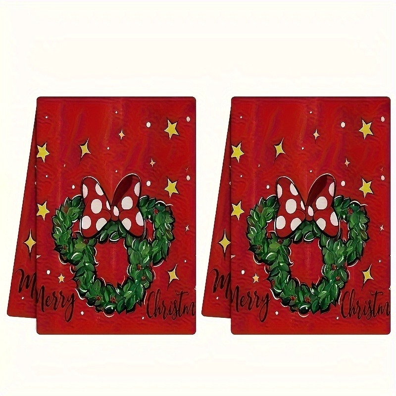 

2pcs Set, Christmas Towels - And , Polyester Dish Towels, For Decorating, 18x26inches