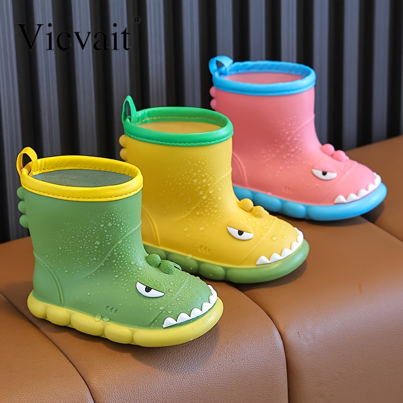 Botas de Lluvia Monstruo de Dibujos Animados para Jóvenes Botines  Cortos Antideslizantes y Duraderos de PVC para Niños y Adolescente