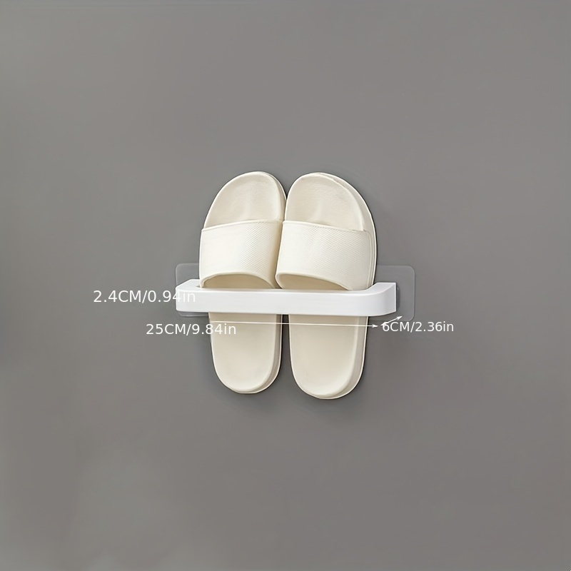 Support de rangement de chaussures mural - En plastique, sans bois, sans électricité, stockage pour pantoufles et chaussures, idéal pour salle de bain, chambre, maison et usage en dortoir