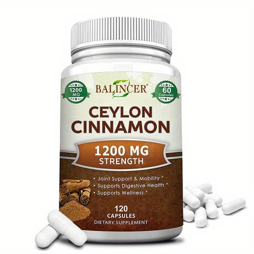cinnamon 1200mg 120 capsules true cinnamon extract supplement support heart