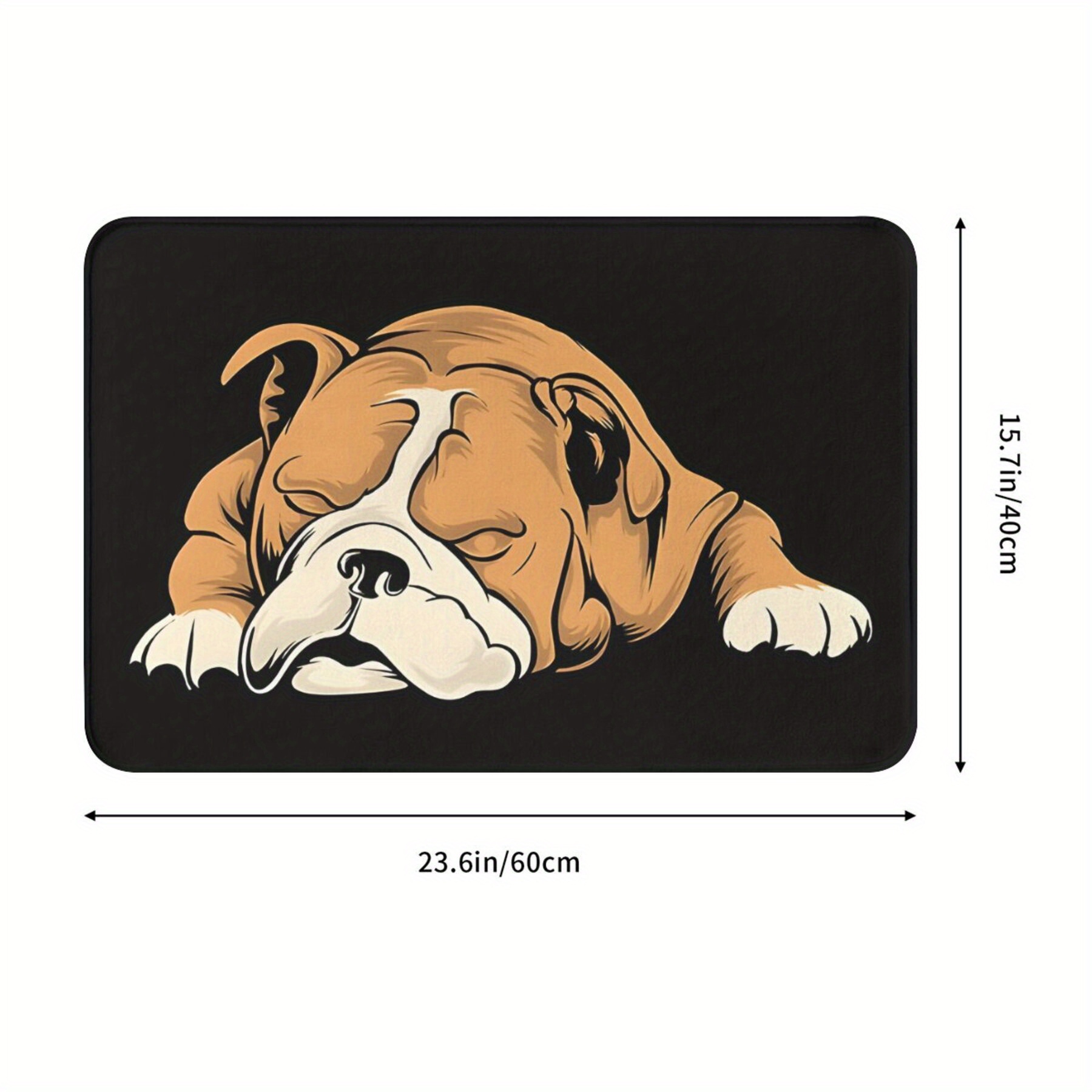 english bulldog non slip doormat machine washable polyester Temu