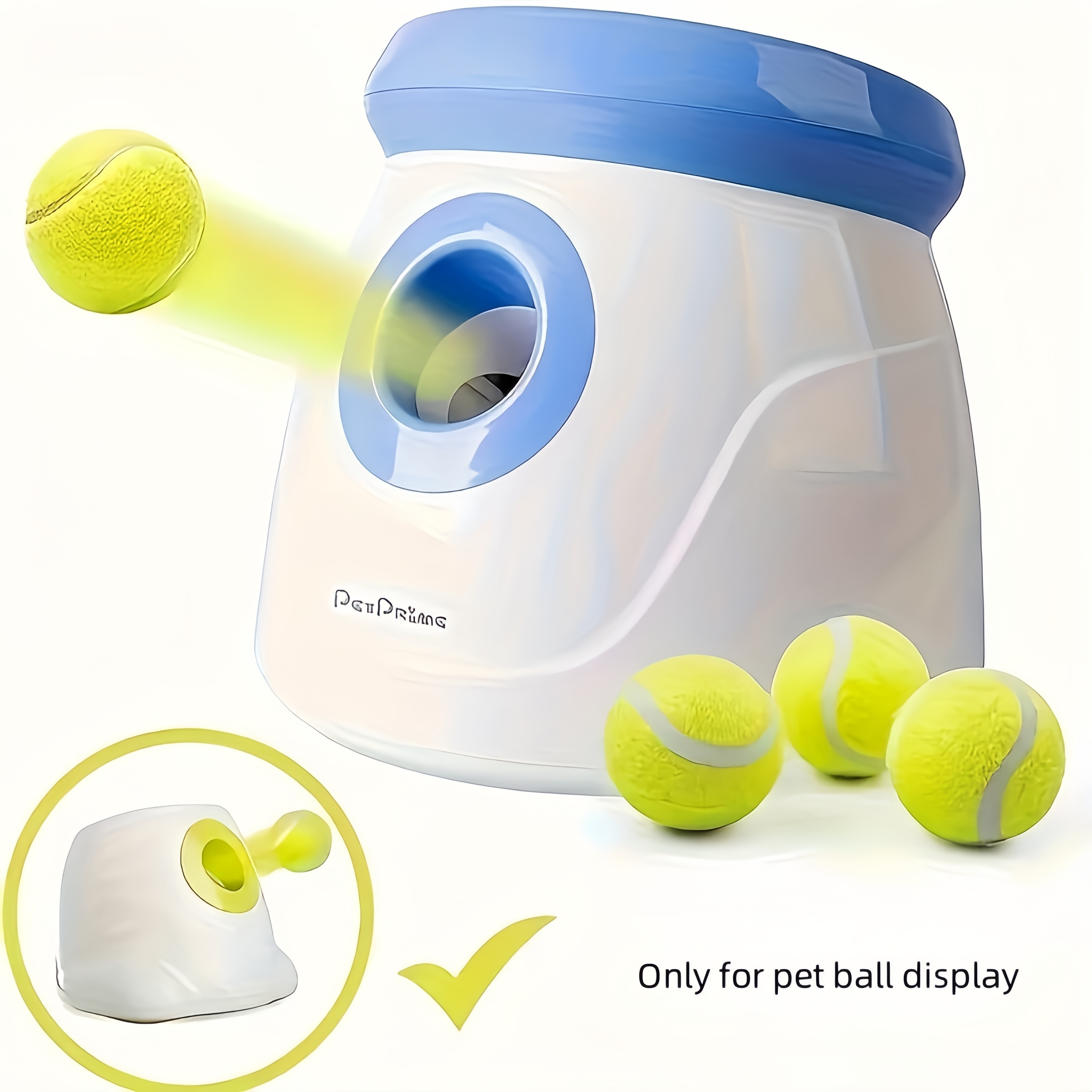 4pcs Interactive Dog Tennis Balls - 2.4" High-Bounce Rubber, Ideal for Small to Medium Breeds, Without Battery