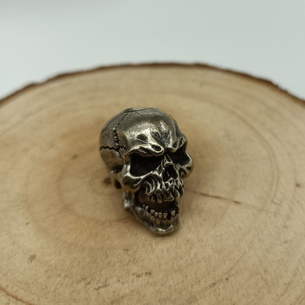 Brass Skull Knife Beads Vintage Skull Personality Hang Key Chain Pendant