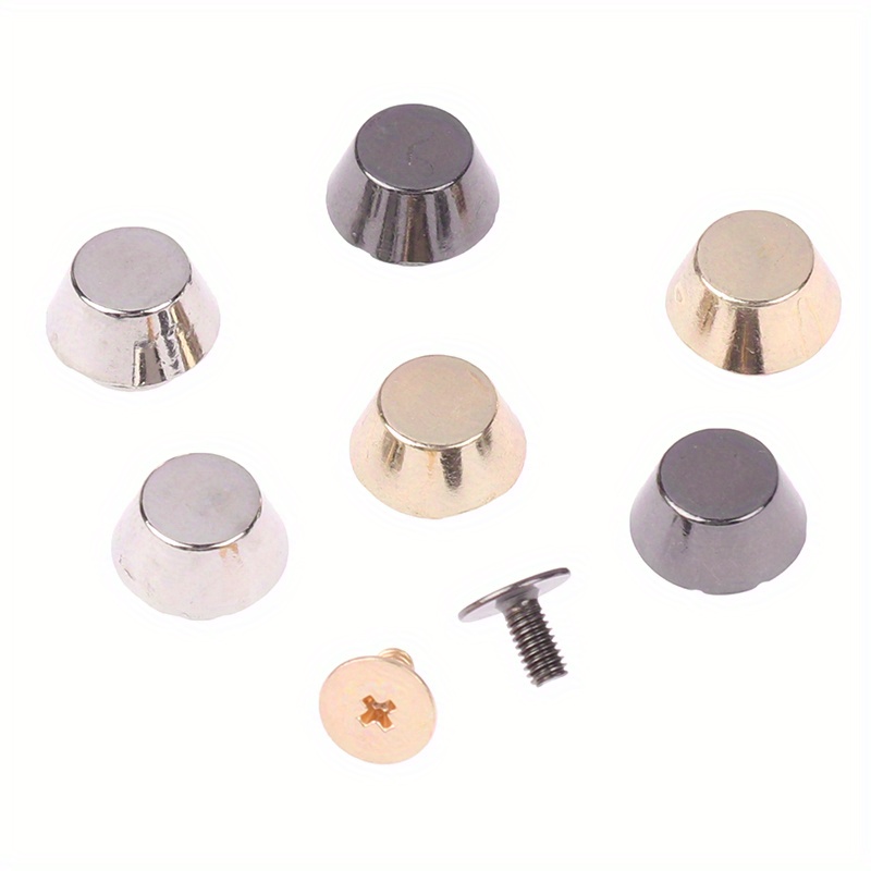 

10 Sets Of Golden Rivets For Bag Legs, Used For Diy Leather Riveting, Rivets For Bag Wear Protection, Used For Bag Bottom Bag Strap Accessories