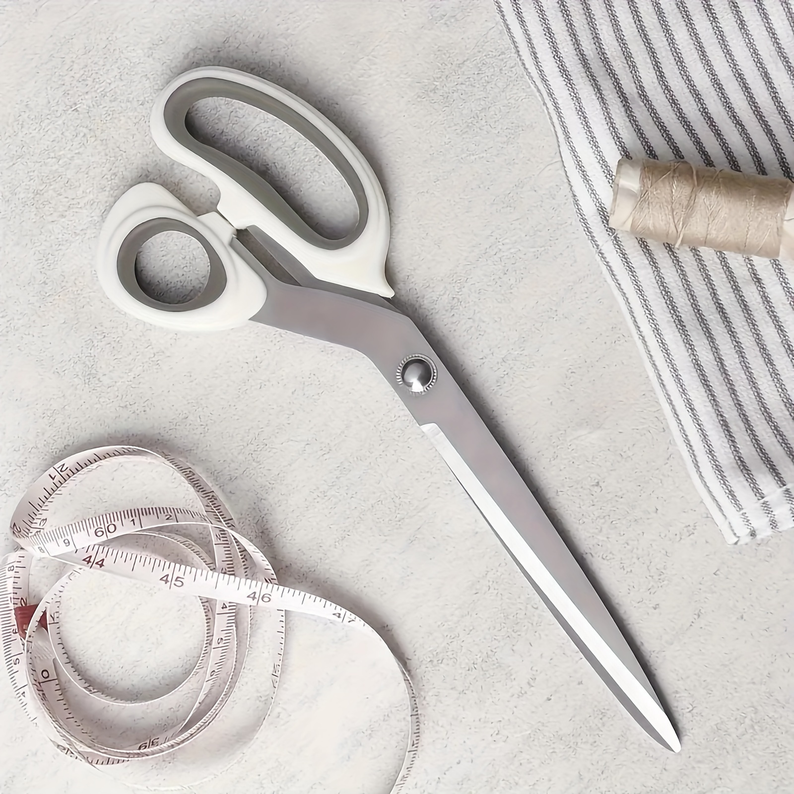 Stainless Steel Sewing Scissors: Suitable For Office Tasks, Fabric Cutting, Home & Crafts Use