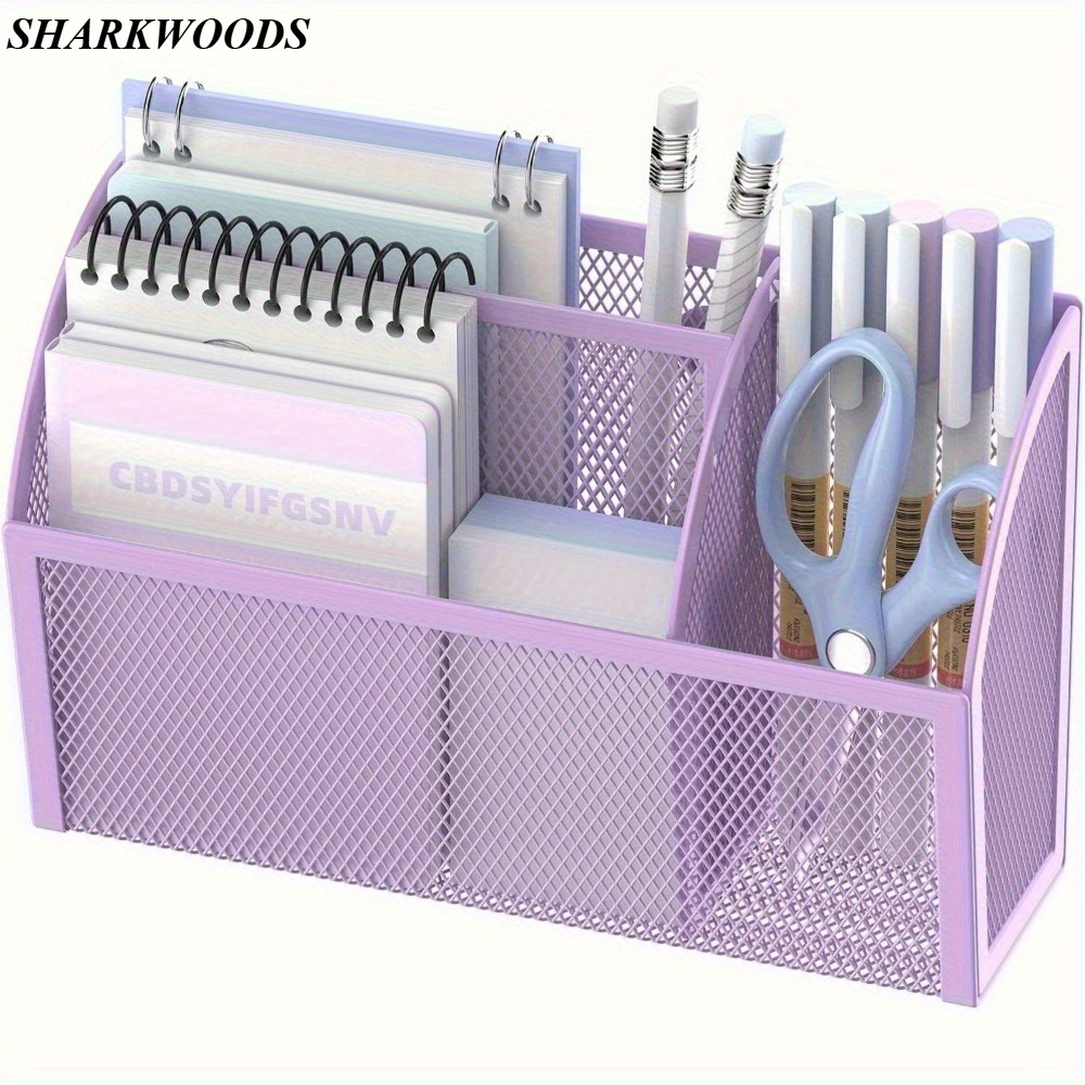 

Sharkwoods Magnetic Pencil Holder, 3-grid Magnetic Pen Holder For Refrigerator Fridge Whiteboard, Magnetic Organizer For